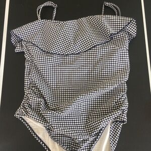 Gingham one piece swim suit